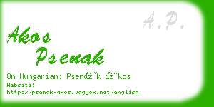 akos psenak business card